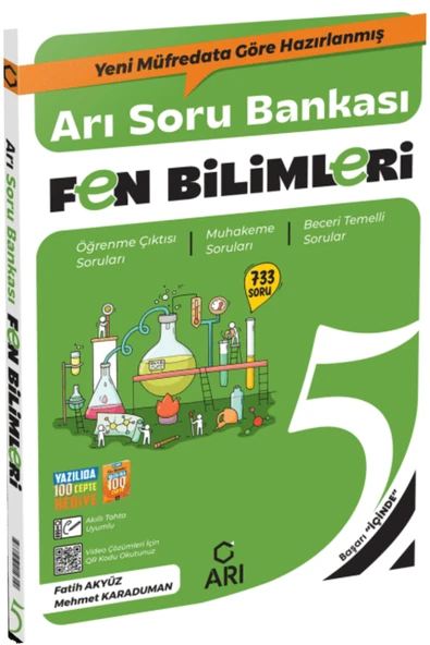 Arı Yayıncılık 5. Sınıf Fen Bilimleri Arı Soru Bankası (Yazılıda 100 Cepte Hediyeli) ürün görseli 1
