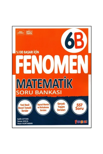 Fenomen Yayıncılık FENOMEN OKUL 6. SINIF MATEMATİK SORU BANKASI (B) / 9786057575838 ürün görseli 1