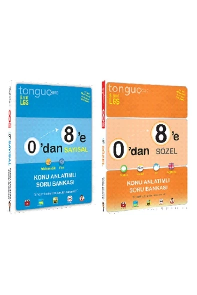 Tonguç Yayınları 2020 Tonguç 8.sınıf 0'dan 8'e Sayısal Sözel Set ürün görseli 1