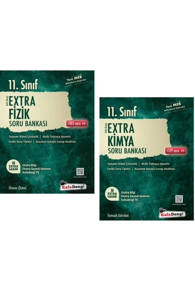 Kafa Dengi Yayınları Kafadengi 2025 11. Sınıf Fizik + Kimya Extra Soru Bankası Seti 2 Kitap ürün görseli 1