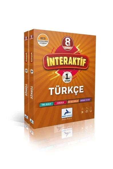 paraf yayınları Paraf 8. Sınıf İnteraktif Türkçe -Matematik-Fen-Sosyal Etkinlikli Soru Bankası Seti 4 Kitap 2025 - Resim 5