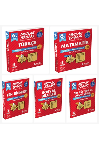 Muba Yayınları Muba 6. Sınıf Fasikül + Soru Bankası Set ( Türkçe & Matematik & Fen & Sosyal & Din) ürün görseli 1