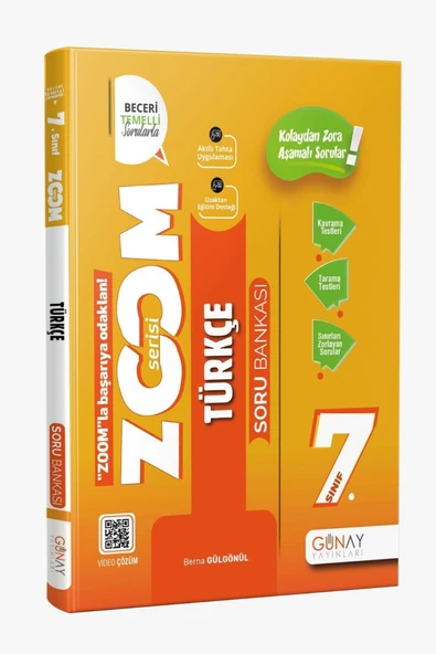 Günay Yayınları 7. Sınıf Zoom Türkçe Soru Bankası Türkçe Bumerang 32 Haftalık Deneme (GÜNCEL MÜFREDAT) - Resim 3