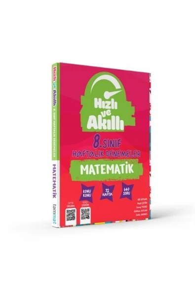 Tammat Yayınları Tammat Hızlı Ve Akıllı 8. Sınıf Haftalık Deneme Matematik Kitap ürün görseli 1