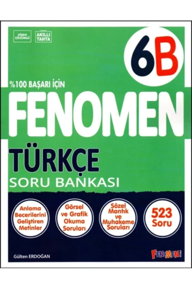 Fenomen Yayıncılık Fenomen 6. Sınıf Türkçe Soru Bankası (B) ürün görseli 1