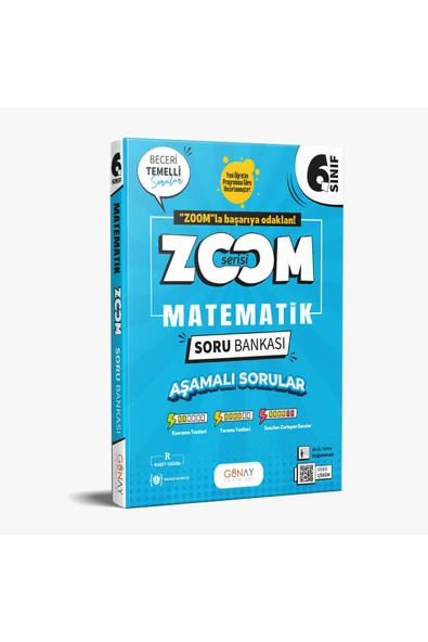 Günay Yayınları 6.sınıf Zoom Serisi Matemetik Soru Bankası 2025-2026 (YENİ MÜFREDATA UYUMLU) ürün görseli 1