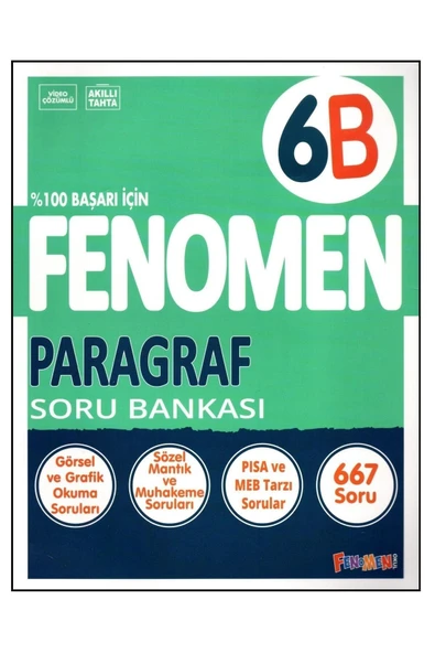 Fenomen Yayıncılık Fenomen 6. Sınıf Paragraf Soru Bankası (B) ürün görseli 1