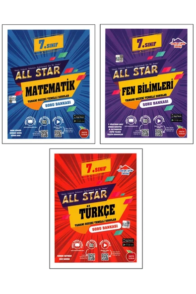 Newton Yayınları Newton 7. Sınıf Matematik+fen+türkçe All Star Soru Bankası 3 Kitap ürün görseli 1