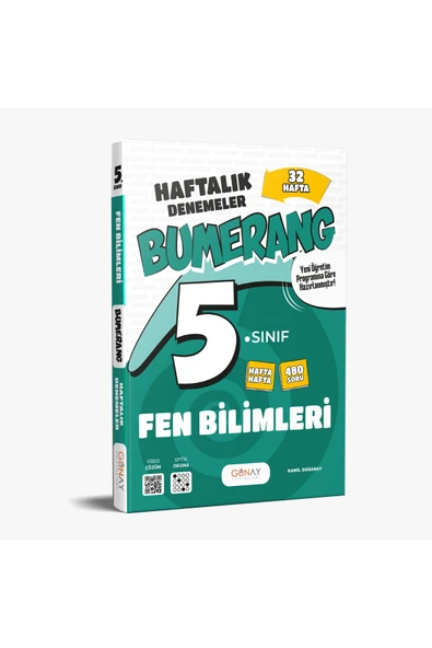 Günay Yayınları GÜNAY YAYINCILIK 5. SINIF BUMERANG FEN BİLİMLERİ 32 HAFTALIK DENEMELER (GÜNCEL MÜFREDAT) - 3