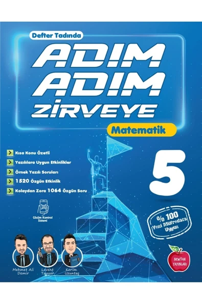 Newton Yayınları 5.Sınıf Adım Adım Zirveye Matematik + Fen Bilimleri + Türkçe + Sosyal Bilgiler Soru Bankası(4 Kitap) - Resim 2