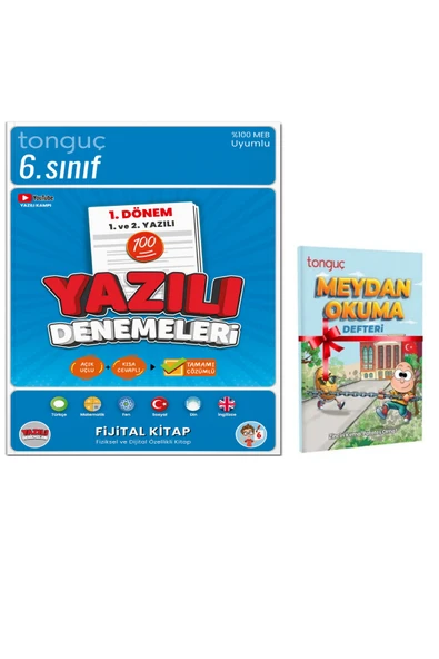 Tonguç Yayınları 6. Sınıf Yazılı Denemeleri 1. Dönem 1 ve 2. Yazılı Ve Meydan Okuma Defteri Hediyeli ürün görseli 1