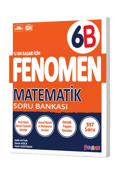 Kurmay Yayınları FENOMEN OKUL 6. SINIF MATEMATİK SORU BANKASI (B) / 9786057575838 ürün görseli 1