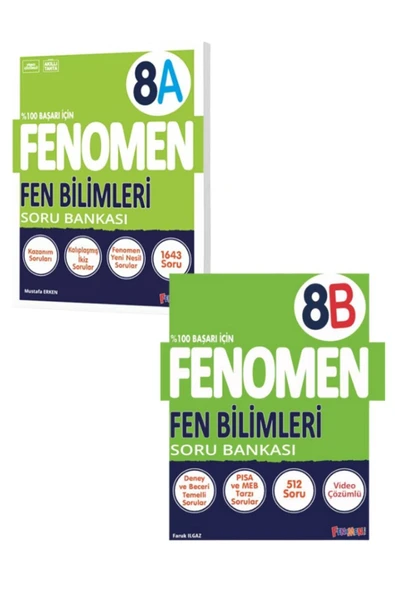 Gama Yayınları FENOMEN 8.SINIF LGS FEN BİLİMLERİ A-B SORU BANKASI ürün görseli 1
