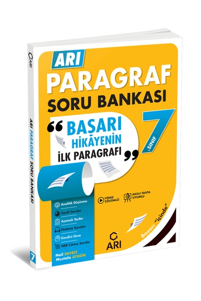 Arı Yayıncılık 7 Sınıf Arı Paragraf Soru Bankası
