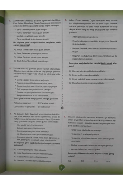 Tammat Yayınları Lgs Paragraf Soru Bankası - Resim 3