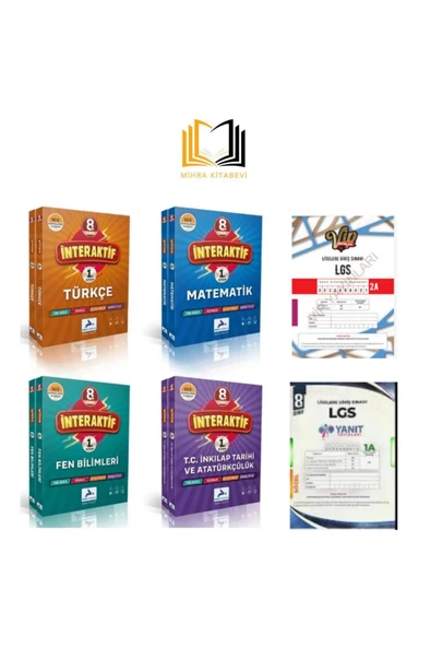 paraf yayınları Paraf Yayınları 8. Sınıf İnteraktif Türkçe -Matematik-Fen-Sosyal  Kitap Seti 2025 (2 deneme hediye) ürün görseli 1