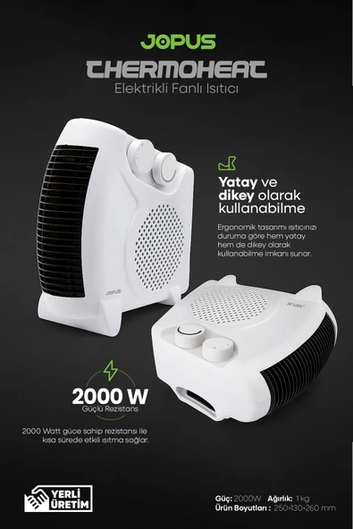 Jopus Fanlı Isıtıcı JO-FI001 - Resim 3