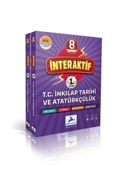 paraf yayınları Paraf 8. Sınıf İnteraktif Türkçe -Matematik-Fen-Sosyal Etkinlikli Soru Bankası Seti 4 Kitap 2025 - Resim 3