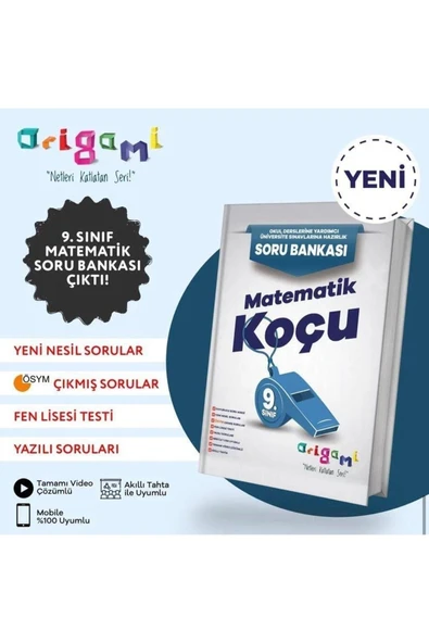 TAMMAT 9. Sınıf Origami Matematik Soru Bankası(yeni Baskı) ürün görseli 1
