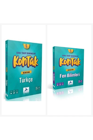 paraf yayınları Paraf Yayınları 5. Sınıf Kontak 36 Haftada Fen Bilimleri & Türkçe Denemeleri ürün görseli 1