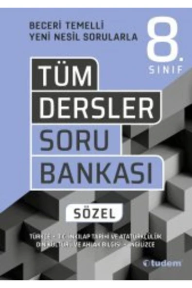 Tudem Yayınları Tudem 8. Sınıf Tüm Dersler Sözel Beceri Temelli Soru Bankası-yeni