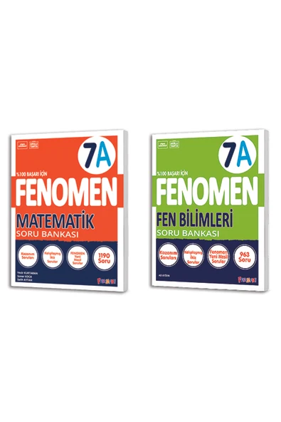 fenomen 7. Sınıf FENOMEN Matematik(A) - Fen Bilimleri(A) Soru Bankası Seti
