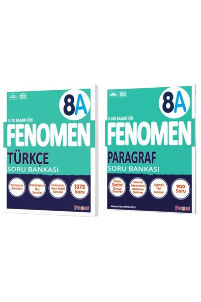 Fenomen Yayıncılık Fenomen Okul 2025 8. Sınıf Türkçe + Paragraf B Serisi Soru Bankası Seti 2 Kitap ürün görseli 1