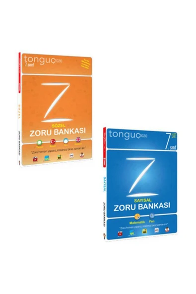 Tonguç Yayınları Yayınları 7.sınıf 2'li Sayısal Sözel Zoru Bankası Seti