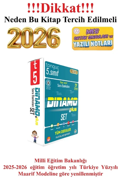 Tonguç Yayınları Tonguç 5. Sınıf Dinamo Tüm Dersler Soru Bankası Seti 2022 5 Kitap ürün görseli 1