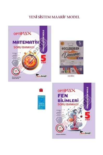 Kafa Dengi Yayınları 5. Sınıf Optimax Matematik ve Fen Bilimleri Soru Bankası+Deneme+Kafa Defteri ürün görseli 1