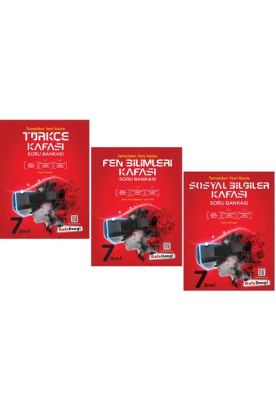 Kafa Dengi Yayınları Kafadengi 2025 7. Sınıf Türkçe + Fen + Sosyal Kafası Soru Seti 3 Kitap