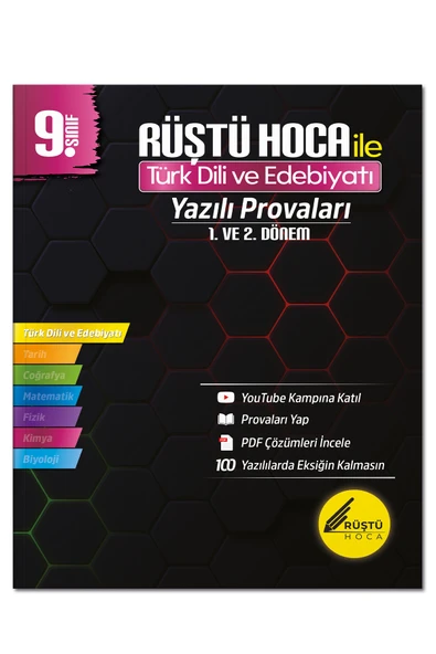 Rüştü Hoca 9. Sınıf Türk Dili ve Edebiyatı Yazılı Provaları ürün görseli 1