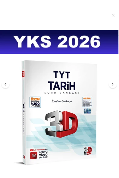 3D Yayınları 2026 3D TYT Tarih Soru Bankası ürün görseli 1