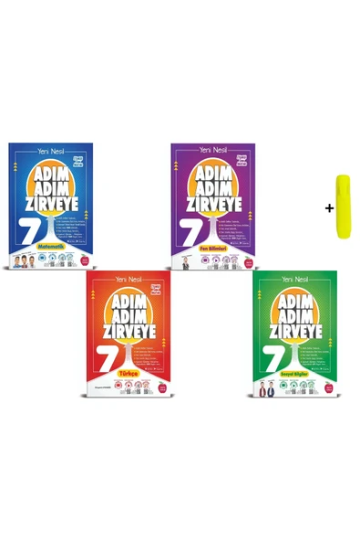 Newton Yayınları Newton 7. Sınıf Matematik Fen Türkçe Sosyal Adım Adım Zirveye Soru Bankası 4 Kitap Set ürün görseli 1