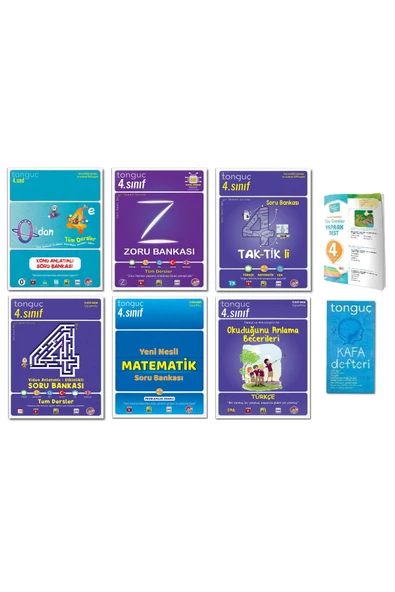 Tonguç Yayınları 4. Sınıf Şampiyon Paketi-0'dan 4'e Konu Anlatımlı Soru Bankası ve Etkinlikli Soru Bankası 2023-2024 ürün görseli 1
