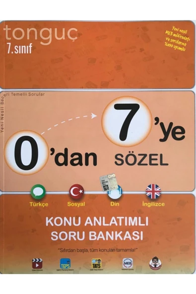 Tonguç Yayınları Tonguç 0'dan 7'ye Sözel Konu Anlatımlı Soru Bankası ürün görseli 1