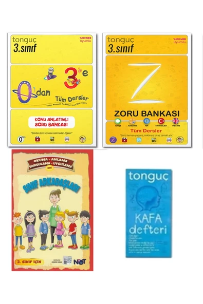 Tonguç Yayınları 3. Sınıf Tüm Dersler Zoru Bankası ve 0'dan 3'e Konu Anlatımlı Soru Bankası İle Hikaye Kitabı 12 Adet ürün görseli 1