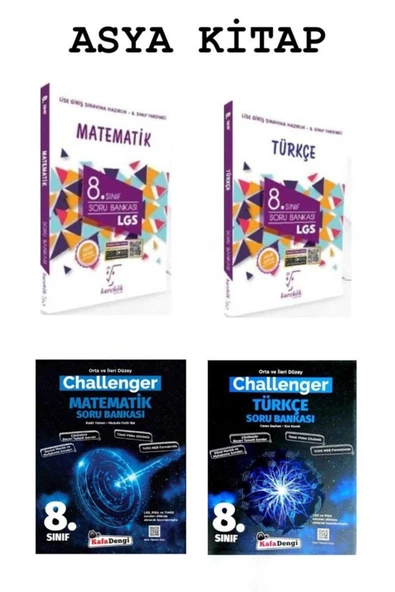 Kafa Dengi Yayınları 8.Sınıf Karekök Matematik+ Türkçe + Kafa Dengi Challenger Matematik+ Türkçe Soru Bankası Seti ürün görseli 1