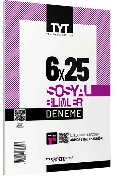 Marka Yayınları Tyt Sosyal Bilimler 6 Deneme Tamamı Video Çözümlü ürün görseli 1