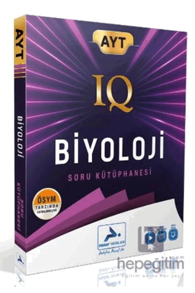 paraf yayınları IQ AYT Biyoloji Soru Kütüphanesi - Resim 2