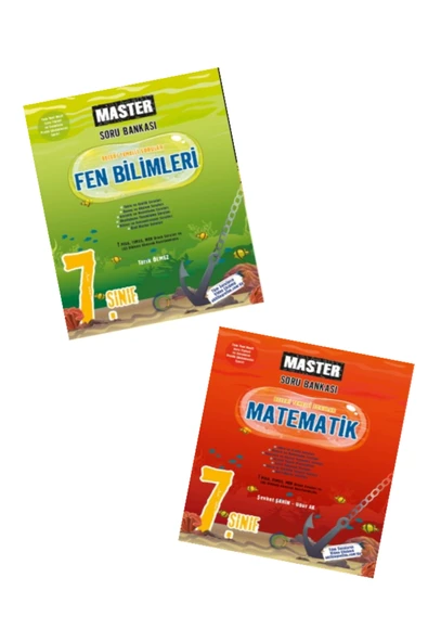 Okyanus Kitabevi 7. Sınıf Master Matematik + Master Fen Bilimleri Soru Bankası ürün görseli 1