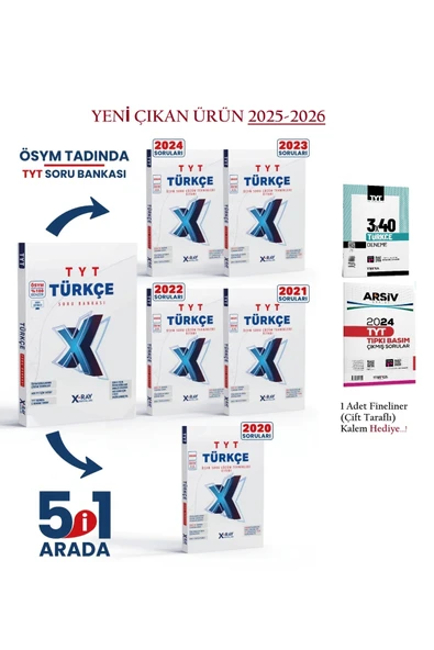 X-RAY Yayınları TYT Türkçe Soru Bankası Video Çözümlü ÖSYM Sorularına Benzer+Tyt Türkçe Deneme+2024 Tyt Çıkmış Soru ürün görseli 1