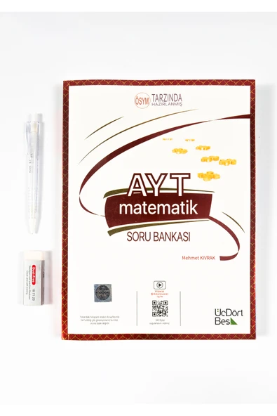 Üç Dört Beş Yayıncılık AYT Matematik 2024 Model Soru Bankası Kalem ve Silgi Hediyeli ürün görseli 1
