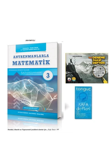 Antreman Yayınları Antrenmanlarla Matematik-3 ve Tyt Deneme Takip Defteri İle Kafa Defter Hediyeli Set 2024 Güncel ürün görseli 1