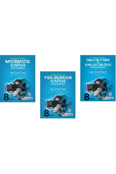 Kafa Dengi Yayınları Kafadengi 2025 8. Sınıf Lgs Matematik + Fen + Din Kafası Soru Seti 3 Kitap ürün görseli 1