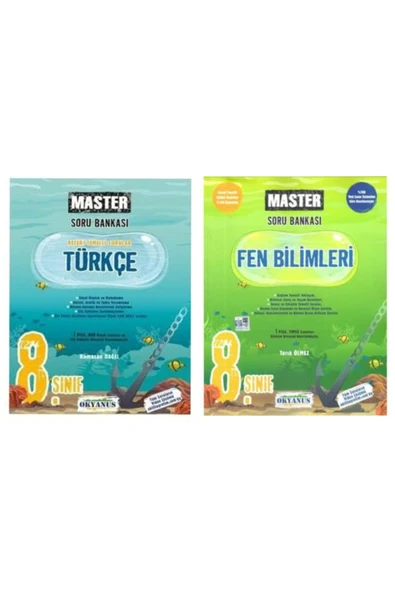 Okyanus Yayınları Okyanus 8. Sınıf Türkçe Fen Bilimleri Master Soru Bankası Seti Yeni 2021 ürün görseli 1