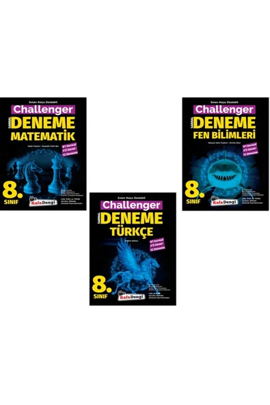 Kafa Dengi Yayınları Kafadengi 2025 8. Sınıf Matematik Türkçe Fen Challenger Denemesi Seti ürün görseli 1