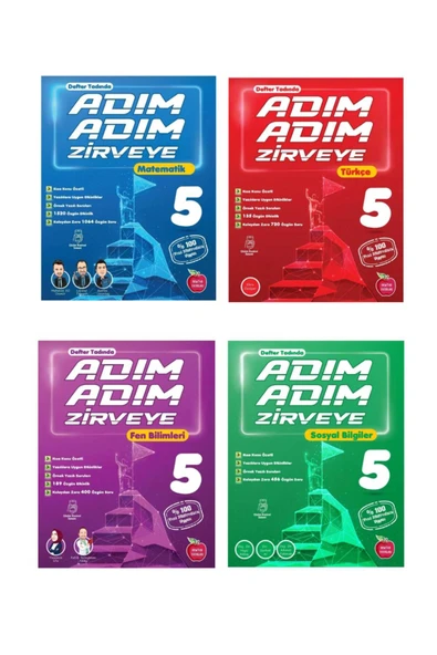 Newton Yayınları Newton Yayınları 5.Sınıf Adım Adım Zirveye Matematik Türkçe FenBilimleri Sosyal Bilgiler SoruBankası ürün görseli 1