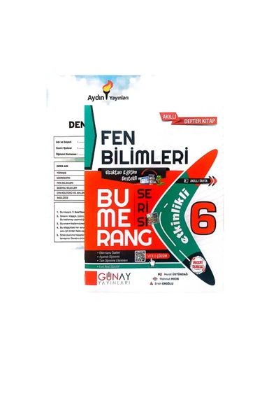 Günay Yayınları GÜNAY YAYINLARI 6.SINIF BUMERANG FEN BİLİMLERİ DEFTER&KİTAP-YENİ BASKI-(AYDIN YAYINLARI DENEMELİ) ürün görseli 1