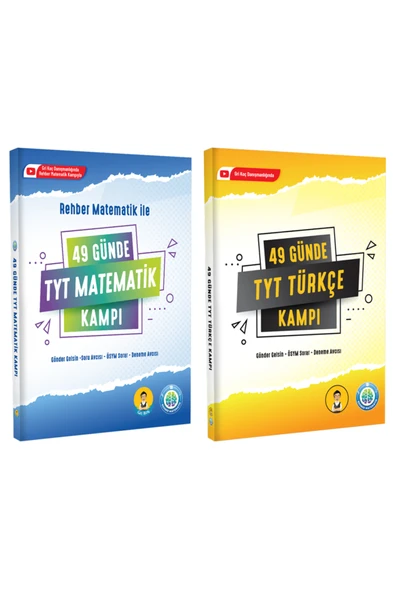 REHBER MATEMATİK YAYINLARI Rehber Matematik Yks Tyt 49 Günde Matematik + Türkçe Kampı 2 Li Set Rehber Matematik ürün görseli 1